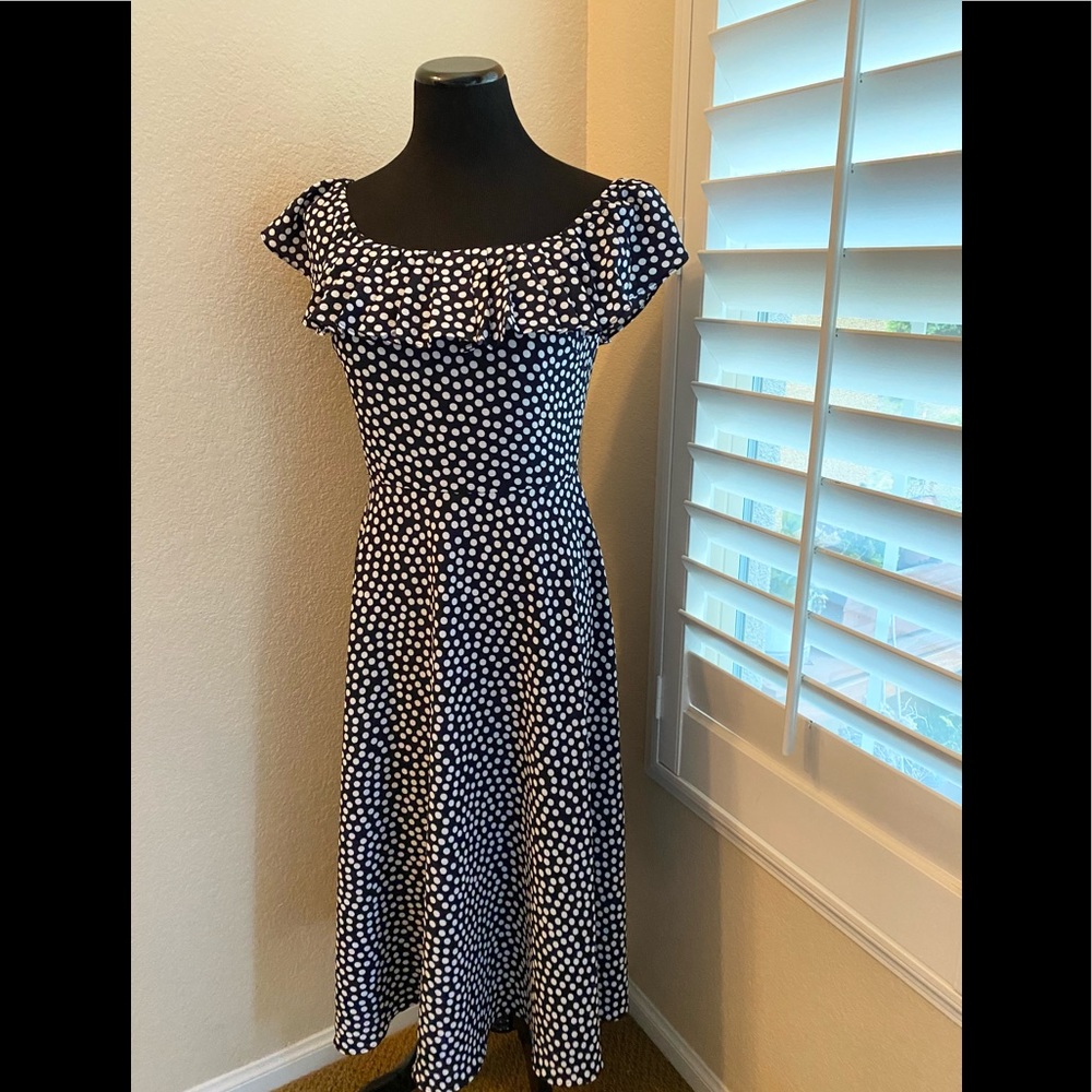 Classic polka dot garden party dress